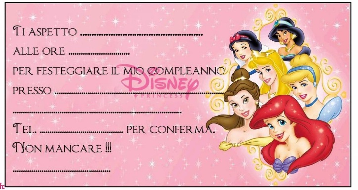 Biglietti Invito Compleanno Bambini Da Stampare Gratis Disney Archives