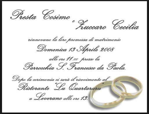 Anniversario Di Matrimonio 50 Anni Frasi.Inviti Per Anniversario Di Matrimonio 50 Anni Archives Invito