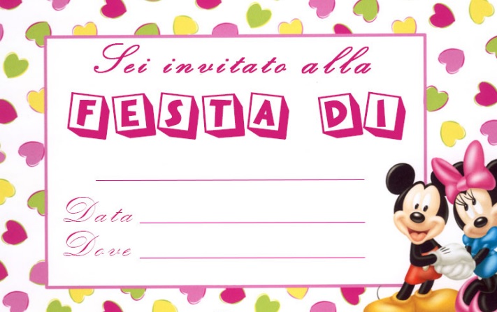 Inviti Di Compleanno Per Bambini Da Stampare Gratis Disney Archives