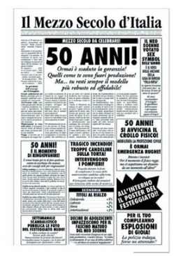 Biglietto auguri giornale compleanno 50 anni amico - Aforismi Auguri Compleanno 50 Anni