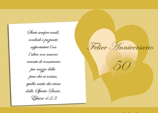 Biglietto di auguri per il 50° anniversario di matr - Frasi Per 50 Anni Di Matrimonio