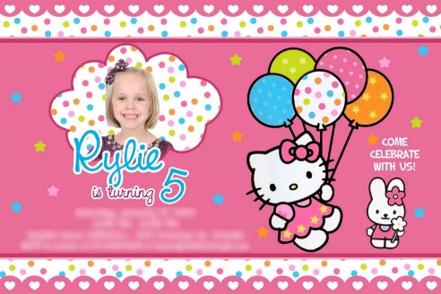 Hello Kitty Birthday Invitations - Inviti Di Compleanno Hello Kitty
