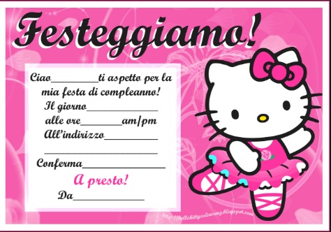inviti di compleanno hello kitty - Inviti Di Compleanno Hello Kitty
