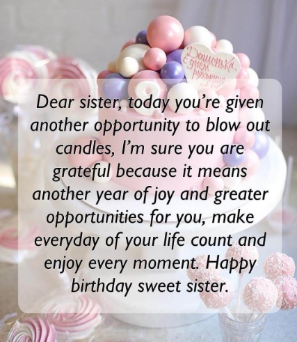 Nice Birthday Wishes For Sister - Nice Birthday Wishes